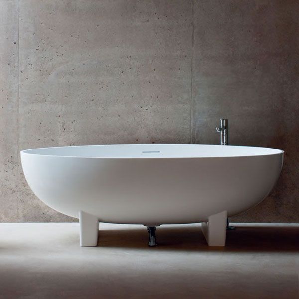 Clearwater Lacrima Natural Stone Double Ended Freestanding Bath 1690 x 800mm #3