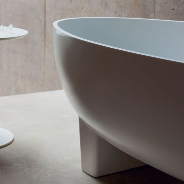 Clearwater Lacrima Natural Stone Double Ended Freestanding Bath 1690 x 800mm #4