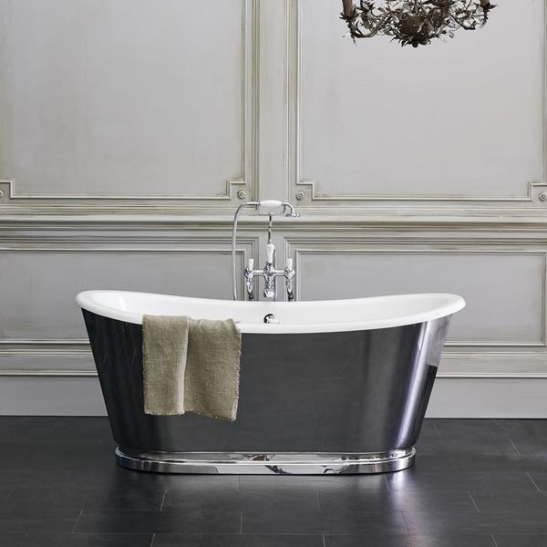 Clearwater Balthazar Chrome Double Ended Freestanding Bath 1675 x 760mm #2