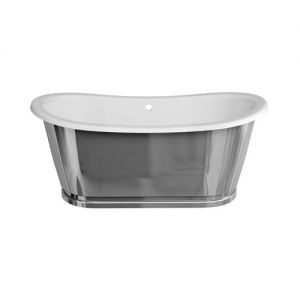 Clearwater Balthazar Chrome Double Ended Freestanding Bath 1675 x 760mm