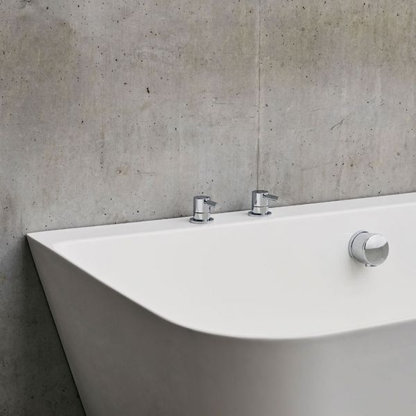 Clearwater Patinato Petite ClearStone Double Ended Back To Wall Bath 1525 x 800mm #3