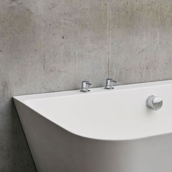 Clearwater Patinato Grande ClearStone Double Ended Back To Wall Bath 1690 x 800mm #3
