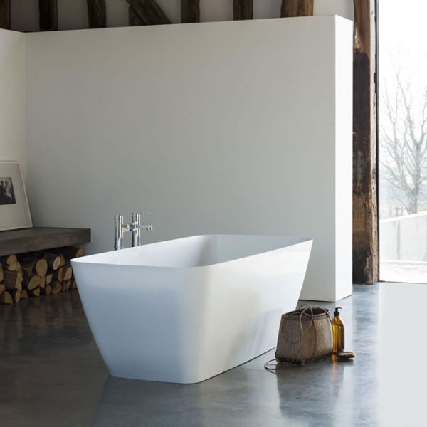 Clearwater Vicenza Grande ClearStone Double Ended Freestanding Bath 1800 x 800mm #3