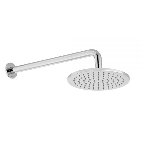 Vado Nebula Chrome 200mm Round Shower Head with Wall Mounted Arm