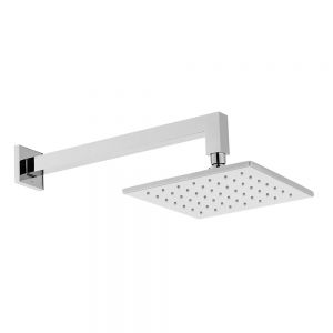 Vado Nebula Chrome 200mm Square Shower Head with Wall Mounted Arm