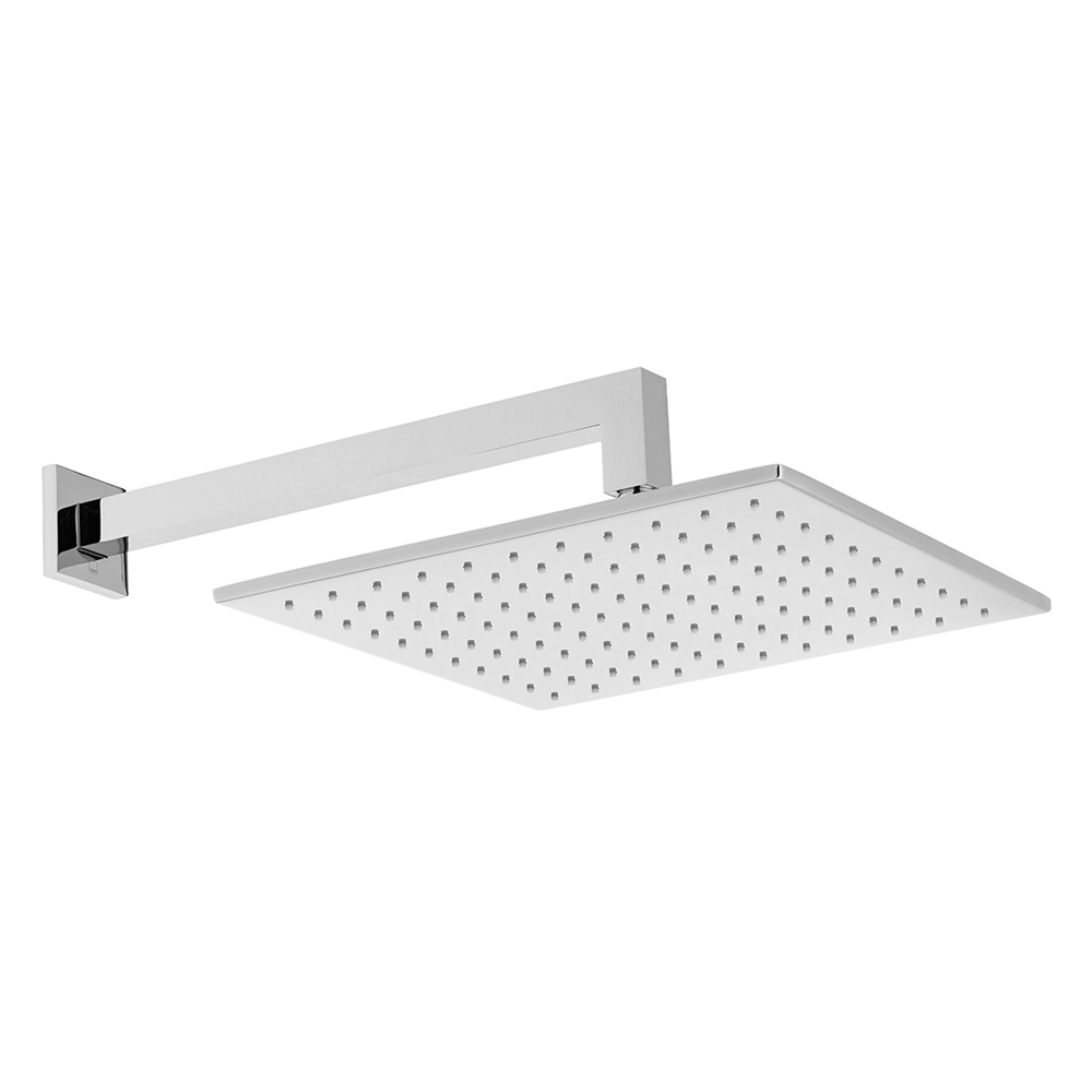 Vado Nebula Chrome 300mm Square Shower Head with Wall Mounted Arm NEB
