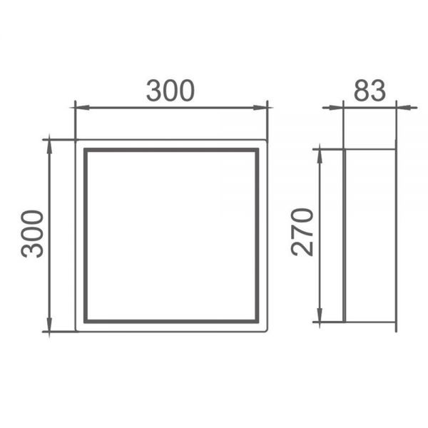 JTP Florence Chrome Shower Niche 300 x 300mm #2