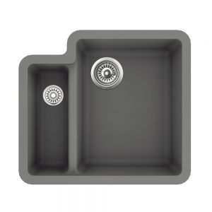 Clearwater Nova 1.5 One and a Half Bowl Undermount Fossil Granite Kitchen Sink 557 x 500