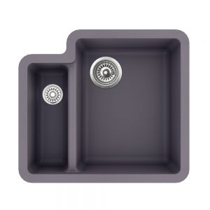 Clearwater Nova 1.5 One and a Half Bowl Undermount Steel Granite Kitchen Sink 557 x 500
