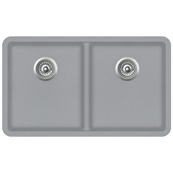 Clearwater Nova 2 Two Bowl Undermount Ash Granite Kitchen Sink 810 x 480