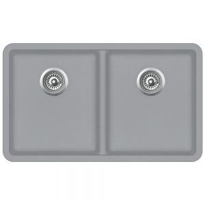 Clearwater Nova 2 Two Bowl Undermount Ash Granite Kitchen Sink 810 x 480