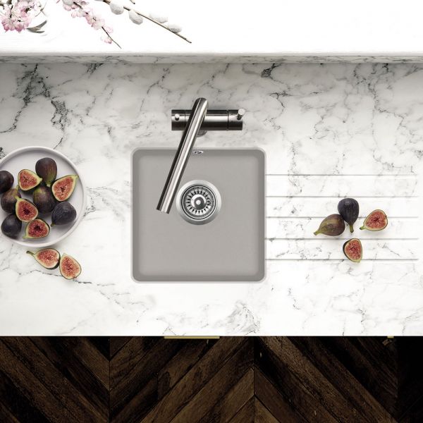 Clearwater Nova 1 One Bowl Undermount Fossil Granite Kitchen Sink 380 x 380 #3