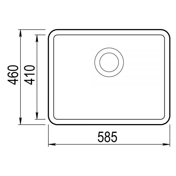 Clearwater Nova 1 One Bowl Undermount Jet Granite Kitchen Sink 585 x 460 #2
