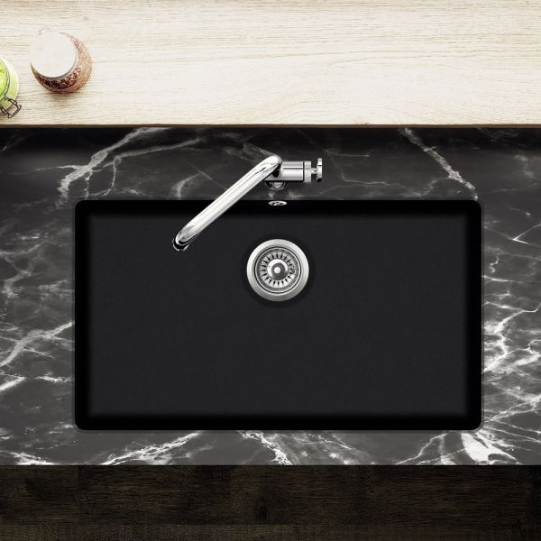 Clearwater Nova 1 One Large Bowl Undermount Jet Granite Kitchen Sink 810 x 480 #3