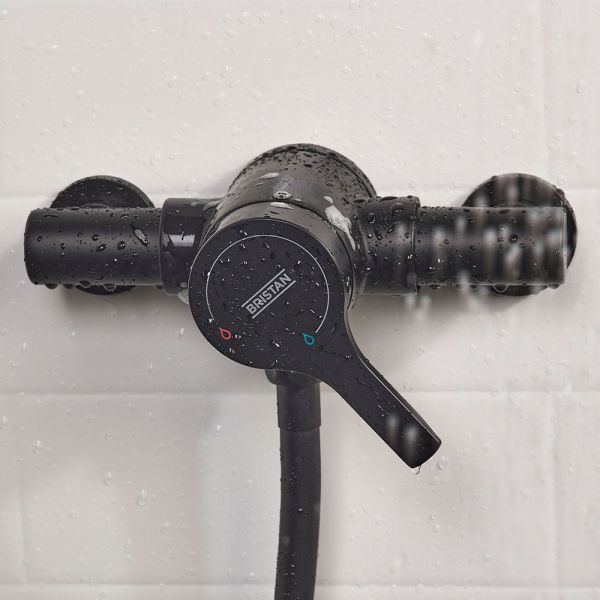 Bristan Onza Black Thermostatic Exposed Shower Valve with Riser Kit #3