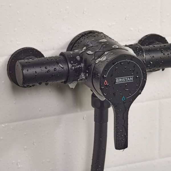 Bristan Onza Black Thermostatic Exposed Shower Valve with Riser Kit #4