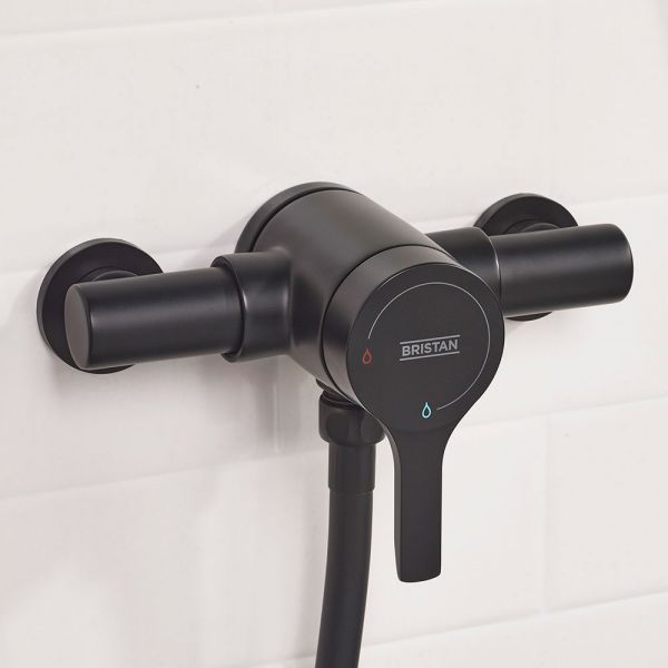 Bristan Onza Black Thermostatic Exposed Shower Valve with Riser Kit #5