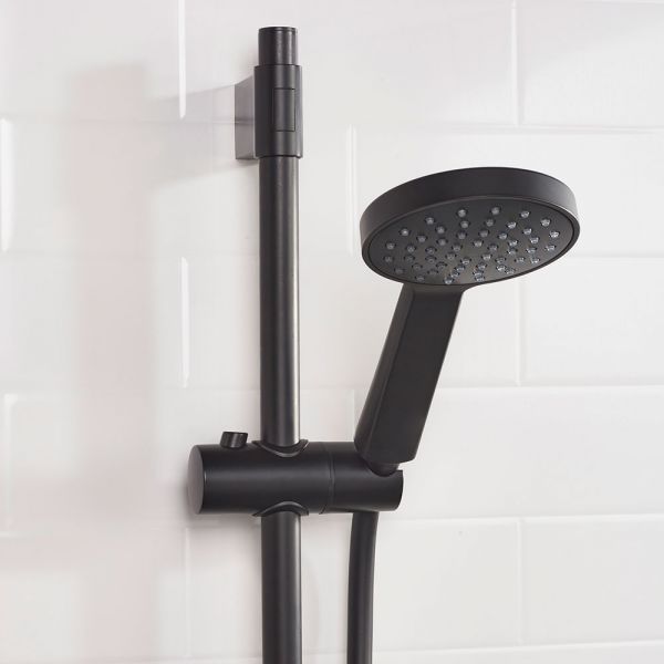 Bristan Onza Black Thermostatic Exposed Shower Valve with Riser Kit #6