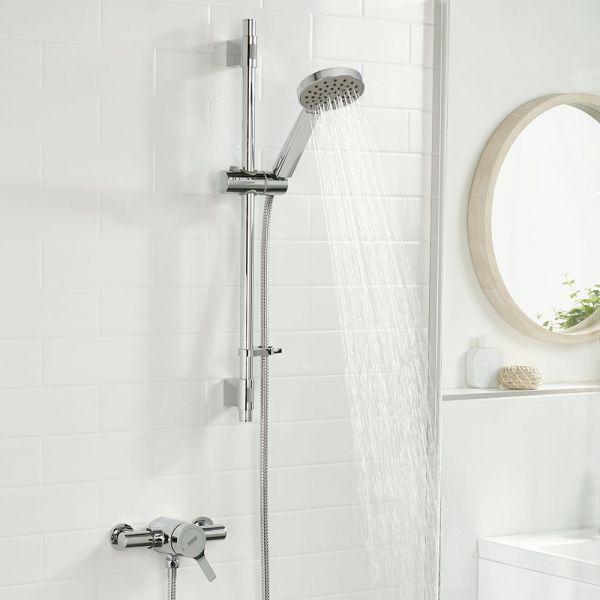Bristan Onza Chrome Thermostatic Exposed Shower Valve with Riser Kit #2