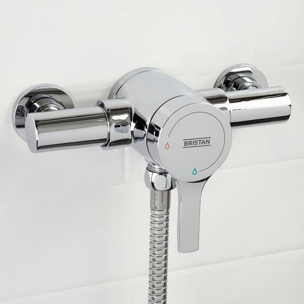 Bristan Onza Chrome Thermostatic Exposed Shower Valve with Riser Kit #4