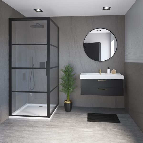 Nuance Medium Corner Natural Greystone Waterproof Wall Panel Pack 1800 x 1200 #3