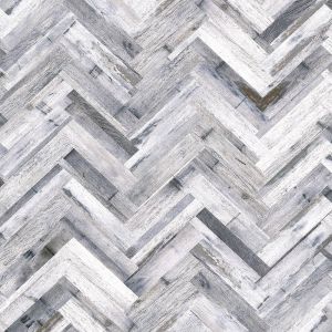 Nuance Small Corner Herringbone Whitewash Waterproof Wall Panel Pack 1200 x 1200