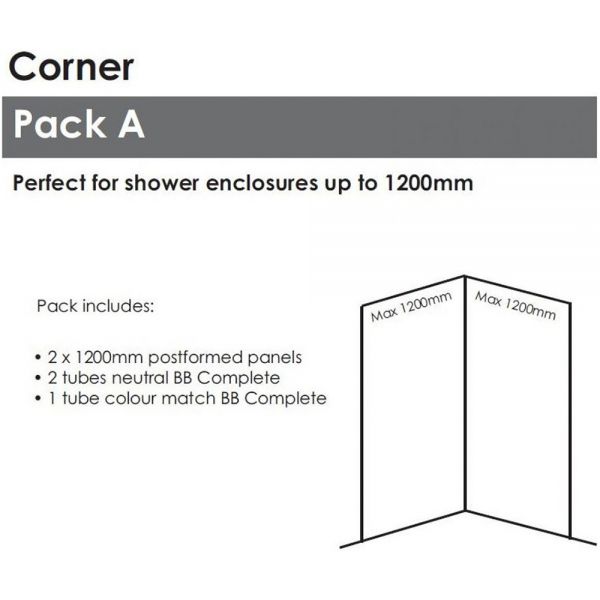 Nuance Small Corner Magma Waterproof Wall Panel Pack 1200 x 1200 #2