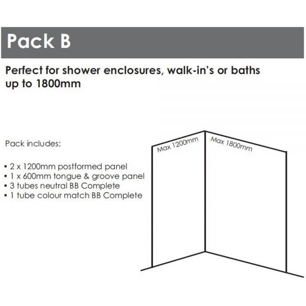 Nuance Medium Corner Marble Noir Waterproof Wall Panel Pack 1800 x 1200 #2