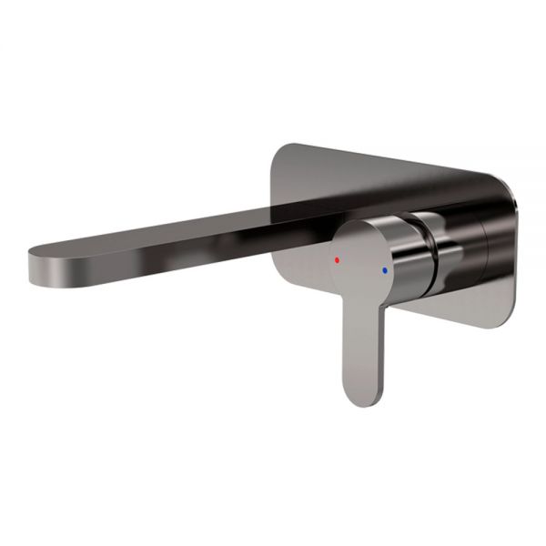 Nuie Arvan Brushed Pewter Wall Mounted Basin Mixer Tap