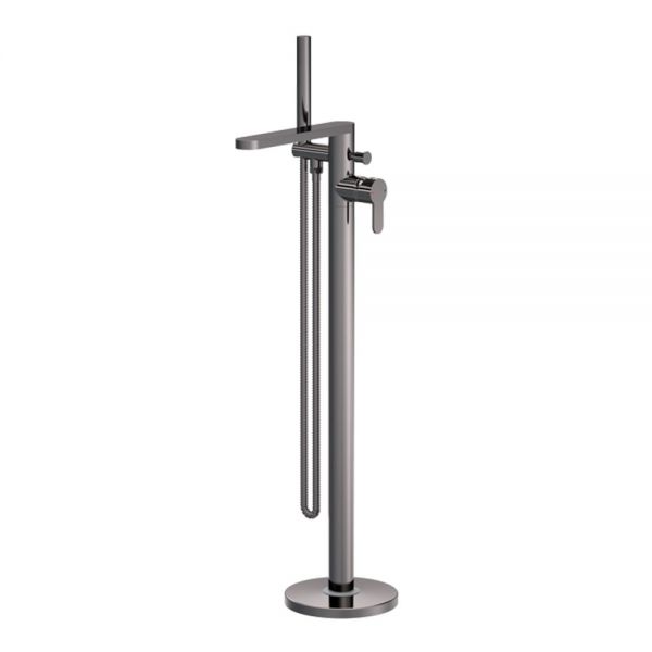 Nuie Arvan Brushed Pewter Floor Standing Bath Shower Mixer Tap