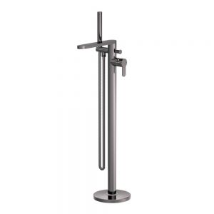 Nuie Arvan Brushed Pewter Floor Standing Bath Shower Mixer Tap