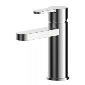 Nuie Arvan Chrome Mono Basin Mixer Tap with Push Button Waste