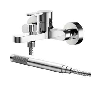 Nuie Arvan Chrome Wall Mounted Bath Shower Mixer Tap