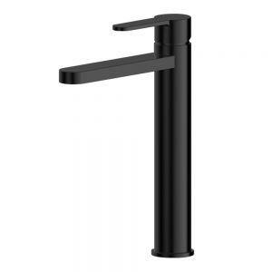 Nuie Arvan Matt Black Tall Basin Mixer Tap