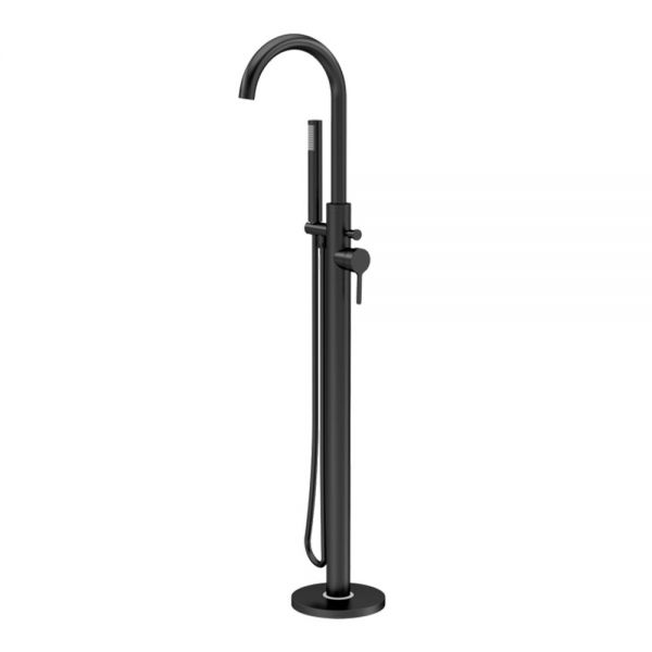 Nuie Aztec Matt Black Floor Standing Bath Shower Mixer Tap