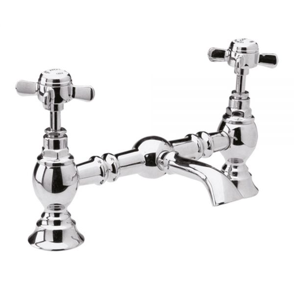 Nuie Beaumont Chrome Bridge Basin Mixer Tap
