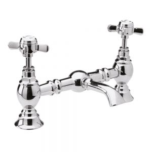 Nuie Beaumont Chrome Bridge Basin Mixer Tap