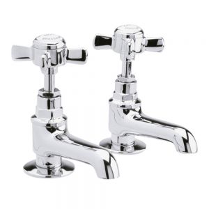 Nuie Beaumont Chrome Basin Pillar Taps
