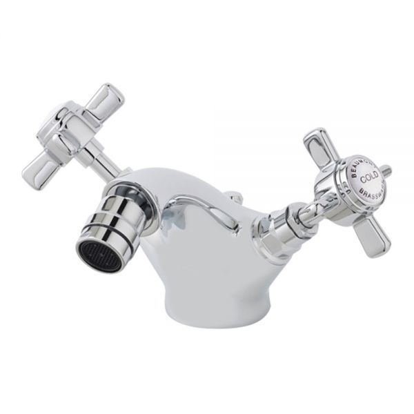 Nuie Beaumont Chrome Mono Bidet Mixer Tap with Pop Up Waste