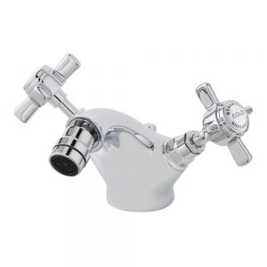 Nuie Beaumont Chrome Mono Bidet Mixer Tap with Pop Up Waste