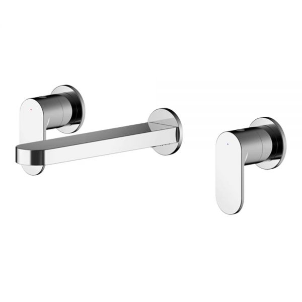 Nuie Binsey Chrome 3 Hole Wall Mounted Basin Mixer Tap