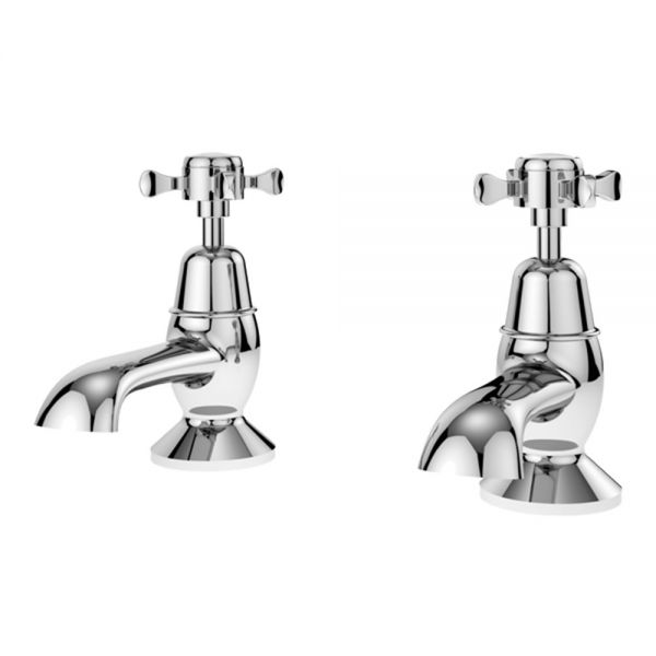 Nuie Selby Chrome Bath Pillar Taps