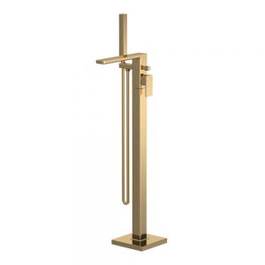 Nuie Windon Brushed Brass Floor Standing Bath Shower Mixer Tap