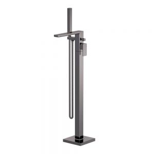Nuie Windon Brushed Pewter Floor Standing Bath Shower Mixer Tap
