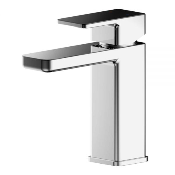 Nuie Windon Chrome Mono Basin Mixer Tap with Push Button Waste