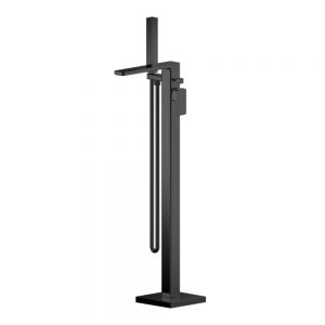 Nuie Windon Matt Black Floor Standing Bath Shower Mixer Tap