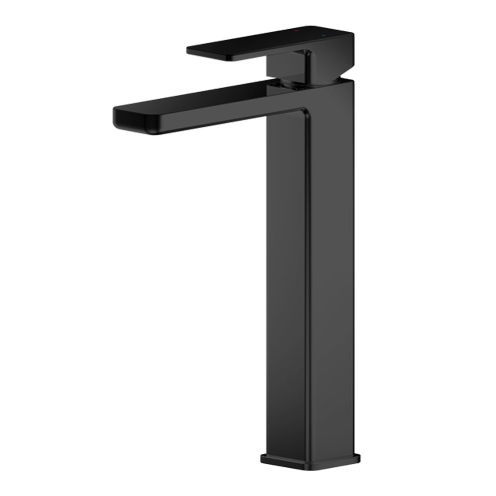 Nuie Windon Tall Basin Mixer Tap - Matt Black - WIN470 at Homesupply UK