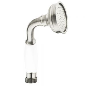 JTP Old English Chrome Single Function Round Shower Handset