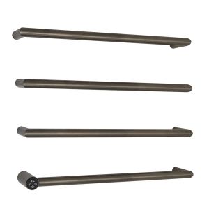 JTP Obi Brushed Black 485 x 600 Designer Electric Towel Rail