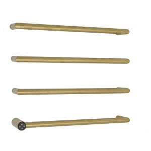 JTP Obi Brushed Brass 485 x 600 Designer Electric Towel Rail